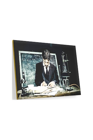 Cakasepetim Nikola Tesla Çalışma Masası Ahşap Mdf Tablo