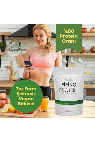 Pirinç Proteini Tozu 250 G // Yüksek Protein Oranı // %80 Protein