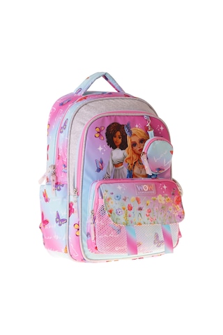 Wow Generation Butterfly Baskılı Turkuaz - Pembe Kız Çocuk İlkokul Çantası - Günlük Sırt Çantası - W6074 Çok Renkli