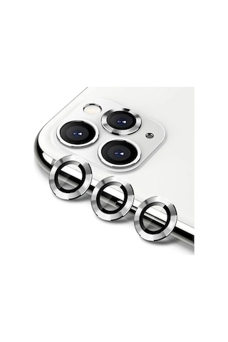 Ally iPhone Uyumlu 11 Pro-11 Pro Max Kamera Lens Koruyucu Aluminium 3 Adet- 5775 Gümüş
