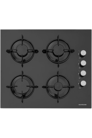 Silverline BO6502B02 - CS5349B01 - 3420 Classy 60 - MW9018B01 Siyah Cam Ankastre Set