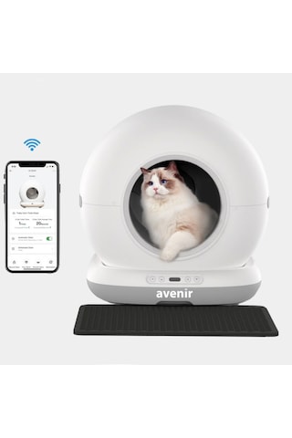 Avenir Av-cb02w Otomatik Akıllı Kedi Tuvaleti App Kontrol + Paspas
