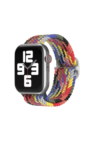 Koodmax Apple Uyumlu Watch 1 2 3 4 5 6 7 8 Se Ultra Solo Loop Hasır Örgü Tokalı Kordon 42 44 45 49mm