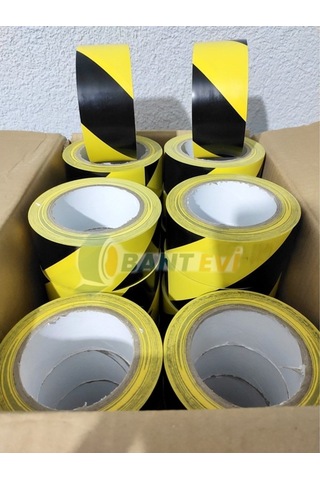 Yer Işaretleme Bandı Sarı Siyah 50Mm X 30Metre