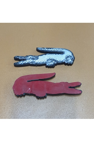 Timsah Şekilli Beyaz Renk Reflektör Yapışkanlı 2 Adet Plastik