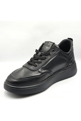 Greyder 64821 6k Siyah Hakiki Deri Erkek Casual Sneaker Ayakkabı