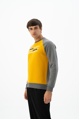 Arma Erkek Büyük Beden Bisiklet Yaka Sweatshirt K24124884401 Sarı