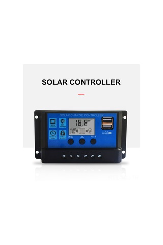 Konesam 30a Pwm Güneş Enerji Kontrol Cihazı 12v/24v Otomatik Tanıma Led Ekranlı 5v/2a Usb Çıkışı