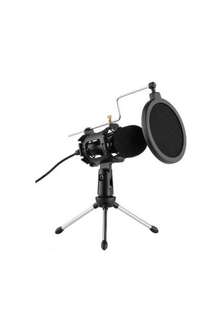 Novahub Mini Mikrofon Tripod & Pop Filtreli Set, 3.5mm Jaklı, Şok Montajlı Video Mikrofon