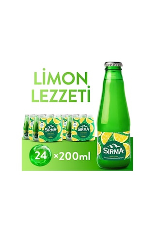 Sırma C Vitaminli Limon Aromalı Doğal Maden Suyu 200 Ml X 24 Adet