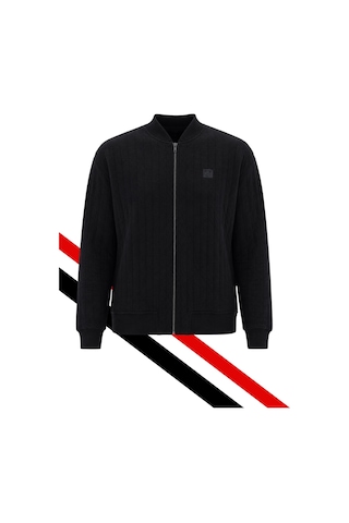 Beşiktaş Erkek Fermuarlı Sweatshırt Siyah