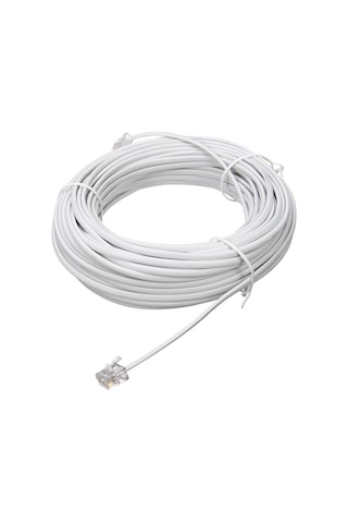 30 Metre Rj11 Telefon Kablosu 2 Pinli Hazır Köken Kablo
