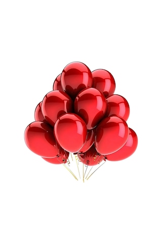 Metalik Kırmızı Balon  Metalik Balon 10'lu Paket