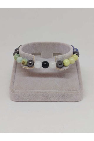 Başak Burcu Doğal Taş 8mm Unisex Bileklik 55740 Çok Renkli