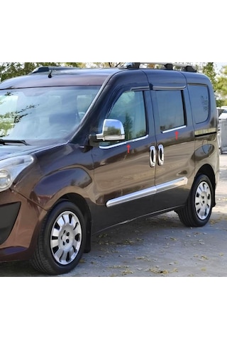 Ebal Otomotiv Fiat Doblo Krom Cam Çıtası 4 Parça 2010-2015 Paslanmaz Çelik