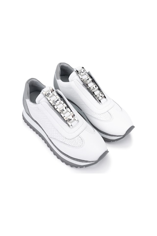 Tamer Tanca Kadın Hakiki Deri Beyaz Sneakers & Spor Ayakkabı 1201 4016 Bn Ayk Y26 Beyaz