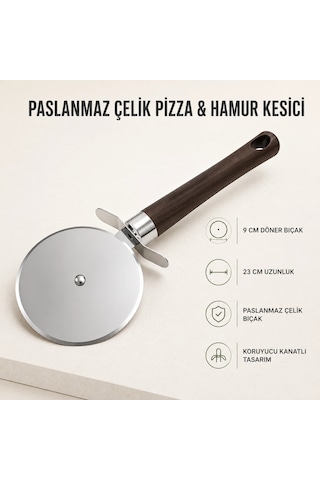 Paslanmaz Çelik Pizza & Hamur Kesici Çok Renkli