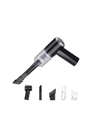 Crackedice Kablosuz El Tipi Araba Süpürgesi Güçlü Emiş, Siyah