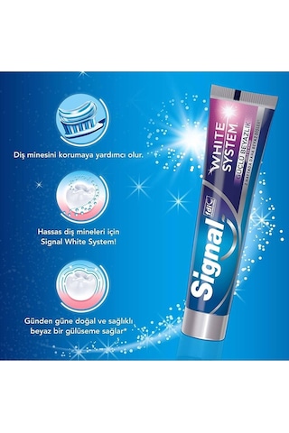 Signal White System Güçlü Beyazlık Güçlü Diş Minesi Diş Macunu 4 x 75 ML