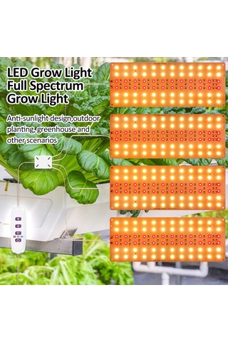 Konesam L3 Tek Panel Bitki Büyüme Lambası, Tam Spektrum 72 Led Işık, 5 Seviye Ayar Ve Zamanlayıcı, Usb 5v Askılı Bitki Işığı Diğer