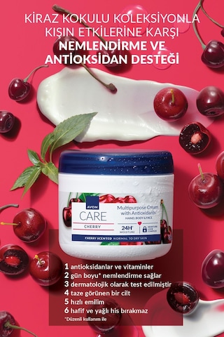 Avon Care Kiraz Kokulu Çok Amaçlı Krem 400 Ml. İkili Paket