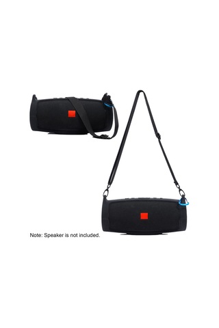 Konesam Jbl Charge 4 İçin Silikon Koruyucu Kılıf - Askı Kemer Ve Dağcı Kanca İle - Siyah