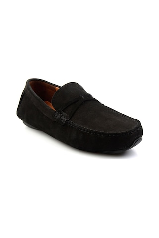 Bambi Siyah Hakiki Deri Erkek Loafer Ayakkabı E01547007801 Siyah