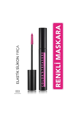 Flormar  Color Treasure Hacim Veren & Yüksek Pigmentli Renkli Maskara 003 Rose Quartz
