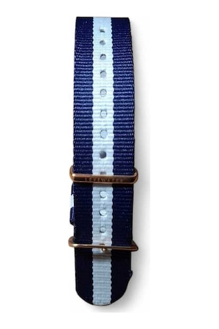 20mm Lacivert-beyaz Çizgili Nato Kumaş Saat Kordonu