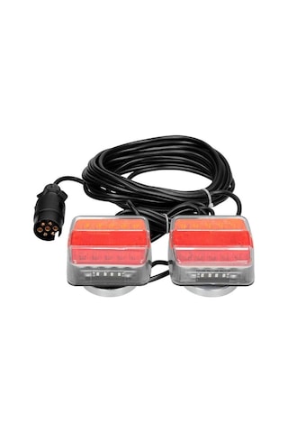 Led Römork Stop Lambası 7 Pin Set Mıknatıslı 10 Metre - 12v-1000