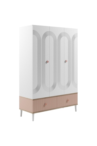 Meltem Kids Fiona Pembe Genç Odası Üç Kapılı Dolap