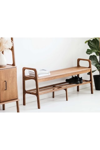 Woodesk Ponte Ahşap, Ayakkabılık Ve Raf Sistemi, 150x65, Tik Renk Teak