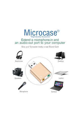 Microcase 7.1 Kanal USB Ses Kartı - AL2587