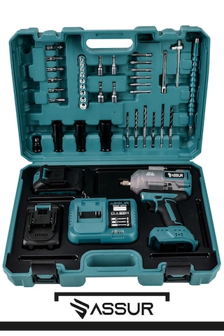 Assur ASR241 21V Çift Akü 1100NM Somun Sıkma Sökme Mavi