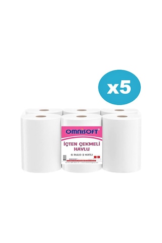 Omnisoft İçten Çekmeli Havlu 6'lı 5 Paket 2.5 KG