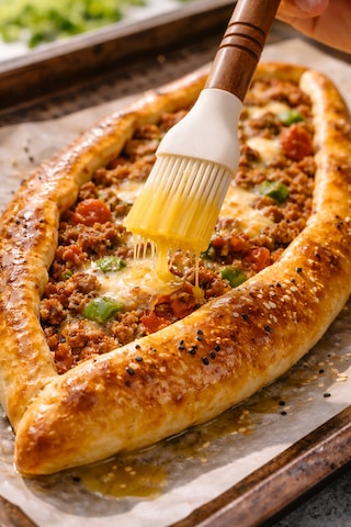2 Parça Akasya Saplı Pastacı Seti - Silikon Sıyırma Spatulası - Silikon Yumurta Fırçası - Mutfak Beyaz