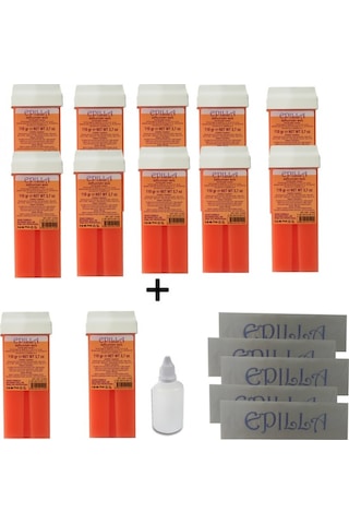 Epilla Pudralı Kartuş Roll-On Sir Ağda 110 G 12'li + Ağda Bezi 5 Paket + Ağda Yağı 50 ML