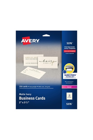 Avery 5376 Rotary & Kartvizit Kartvizitler 88,9 Mm, 50,8 Mm, 25 Yaprak, 250 Adet S