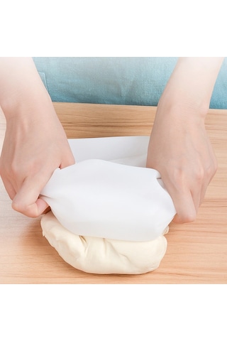 Orta Hamur Torbası Silikon Şeffaf Hamur Yoğurma Torbası Ekmek Makarna Mantı Hamuru Kolay Yoğurma 5047