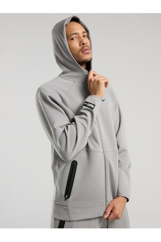 Everlast Champions Collection Gri Erkek Yüksek Yaka Full Zip Kapüşonlu Sweatshirt Gri