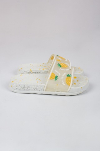 Kız Çocuk Ananas Yazı Ve Temalı Terlik-5770-sarı Sarı