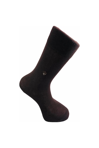 6'lı Yazlık Dikişsiz Pamuklu Erkek Çorabı-Koyu Kahve Koyu Kahverengi