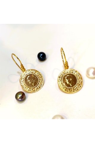 Altın Ürünler Dorika Toplu Çeyrekli Küpe