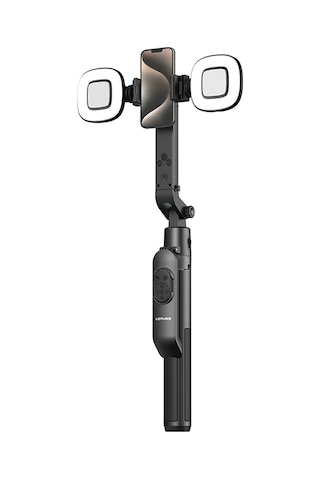 Lenyes Lph119 Yapay Zeka Destekli Dolgu Işıklı Kumandalı 360 Dönebilen Selfie Çubuğu Ve Tripod Siyah
