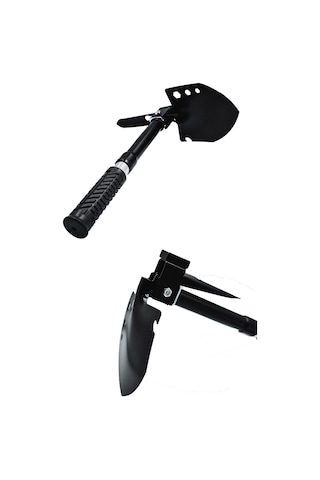 Katlanır Kürek - Balta - Bıçak - Testere - Çekiç - çapa Seti-Multitools Yeşil Siyah