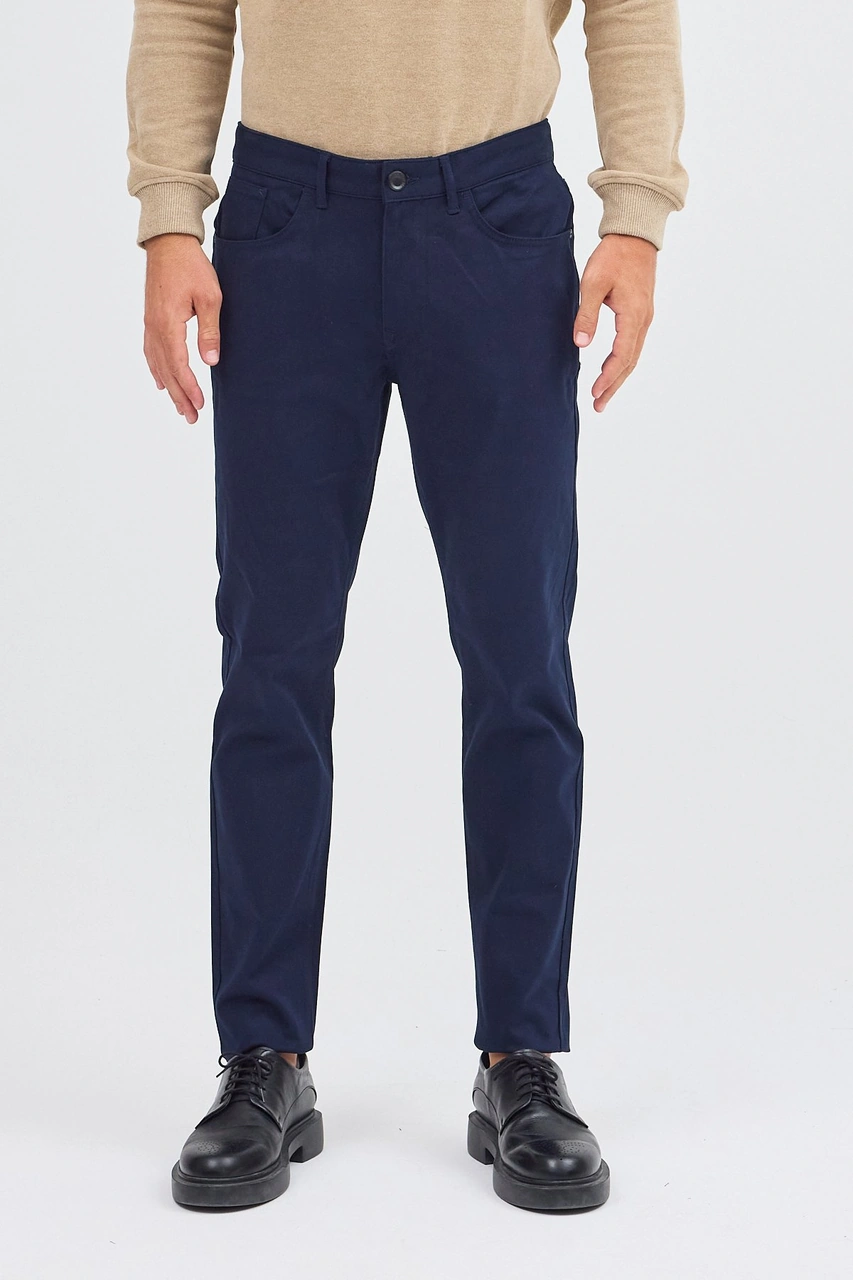 İmza Koyu Lacivert 5 Cep Düz Paça Pamuklu Slim Fit 5 Cep Casual Pantolon 1003255154 Koyu Lacivert