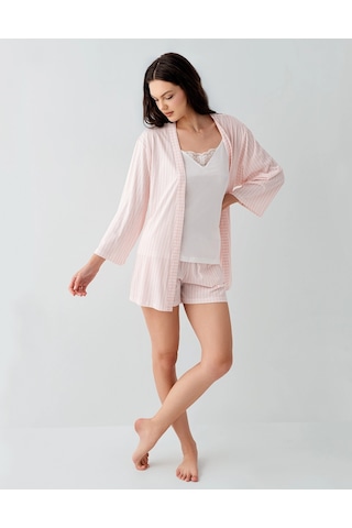 Angbutik Arnetta 3595-s Kadın 3'lü Takım PEMBE