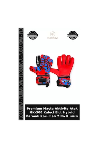 Premium Maçta Aktivite Atak Gk-300 Kaleci Eld. Hybrid Parmak Korumalı 7 No Kırmızı