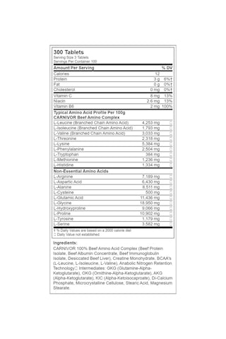 Musclemeds Carnivor Beef Amino 300 Tablet