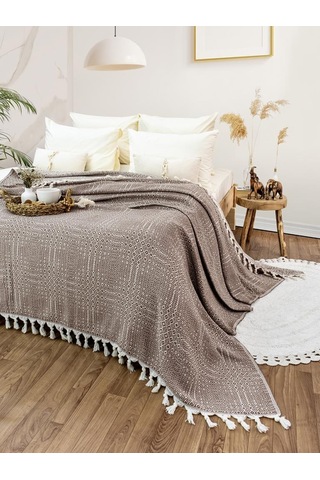 Battaniye Pamuk Riona 180x200 Cm Kahve